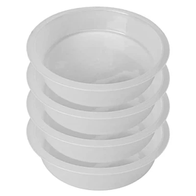 Image of perfk 4 Pieces Plastic Bird Feeding Station Tray Birdseed Bowl Garden Supplies