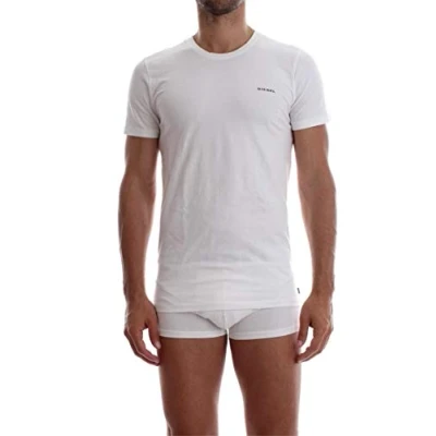 Image of Diesel Men&#039;s Umtee Randal T Shirt Underwear, White, Medium