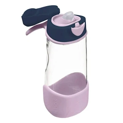 Image of b.Box Sport Spout Drink &amp; Water Bottle Easy Grip and Leakproof Lid Cool Modern Child Friendly Design, Tilt Sip 450ml/15