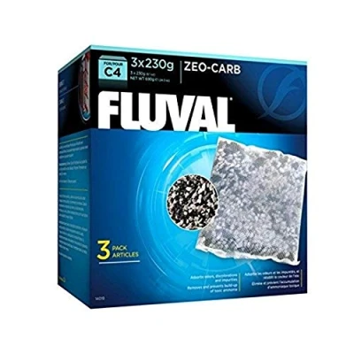 Image of Fluval 14019 C4 Zeo Carb 3 x 230 g, white/black