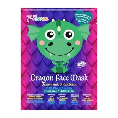 Image of 7th Heaven Dragon Sheet Face Mask with Fruit &amp; Panthenol Masks to Hydrate Revitalise Skin
