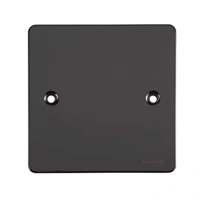 Image of Schneider Electric Ultimate Flat Plate Single Blank Plate, GU8210BN, Black Nickel