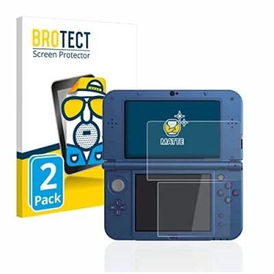 Image of brotect Screen Protector Anti Glare compatible with Nintendo New 3DS XL (2 Pack) Matte, Fingerprint Protection Film