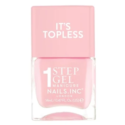 Image of Nails Inc It&#039;s Topless Gel Nail Polish, 4 in 1 Base Coat, Treatment, Color &amp; Top Long Lasting, Strong, Chip Free Nails, Glossy Salon Quality Manicure At Home, Vegan, Cruelty Free, Shade Sabrina