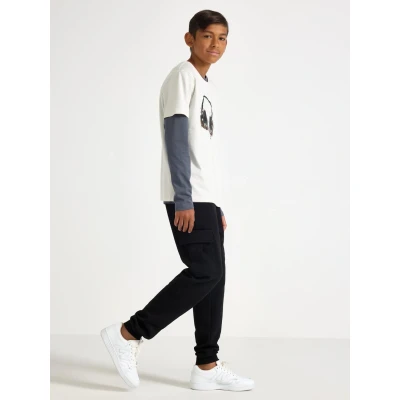 Image of Lindex Trousers Tracksuit bottoms for kids, Size: 7 8y, Black