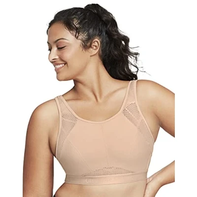 Image of Glamorise Full Figure Plus Size No Sweat Mesh Sports Bra Wirefree #1068