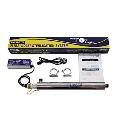 Image of FilterLogic UV 254 ST22 Ultraviolet Disinfection Steriliser System 22 litres per minute Water filter to kill bacteria for boreholes and wells …