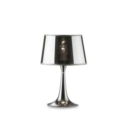 Image of London Cromo 1 Light Small Table Lamp Chrome, E27
