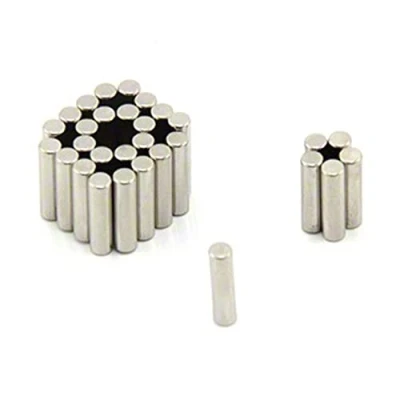 Image of Diametrically Magnetised N42 Neodymium Magnet for Arts, Crafts, Model Making, DIY, Hobbies, Office, and Home 3mm dia x 12mm thick Pack of 100
