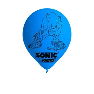 Image of BeenSmile, SONIC PRIME Latex Balloons, Children&#039;s Birthday Decoration, Party Supplies, 8 Balloons