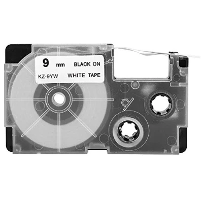 Image of 9mm Tape Cartridge Label for Casio Maker Printer KL 60/120/170/780/820 CW L300(Black on White)