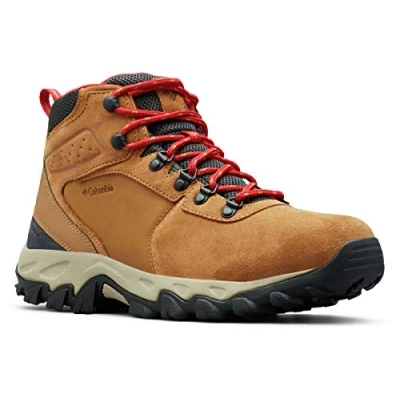 Image of Columbia Men&#039;s Newton Ridge Plus Ii Suede Waterproof Hiking Boot, Elk/Mountain Red, 10 UK