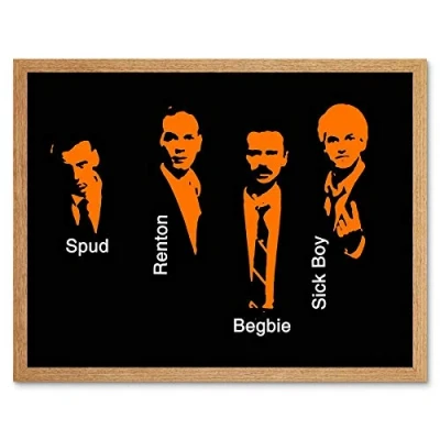 Image of Wee Blue Coo Trainspotting Art Print Framed Poster Wall Decor 12X16 Inch