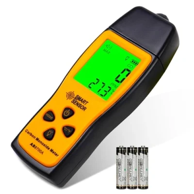 Image of Lunarlipes Carbon Monoxide Detectors, Portable CO Detector with Temperature Sensor ＆ LCD Backlight Screen, Handheld Meter Tester 0 1000PPM Range, Indoor/Oudoor (Includes Battery x3)