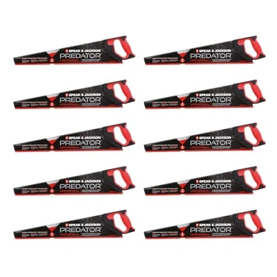 Image of Spear &amp; Jackson B9822 10 Pack of Predator Universal Woodsaws (22&quot; x 8pts) Medium Finish Saws