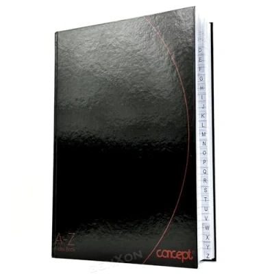 Image of A4 Hard Cover A Z Index Notebook Ruled Book 192 Pages Phone Address Notes Organiser Tabbed