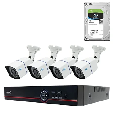 Image of AHD PNI House PTZ1500 5MP Video Surveillance Kit DVR and 4 Outdoor Cameras HDD 1TB Included