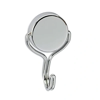 Image of Maul Neodymium Magnet With Carousel Hook, Light Silver, Pack Of 3, 38.5mm, Holds 30 Kg