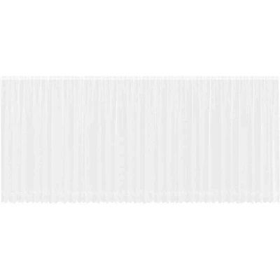 Image of Lace Curtain with Curtains Floral White 900 x 220 cm Polyester Vidaxl