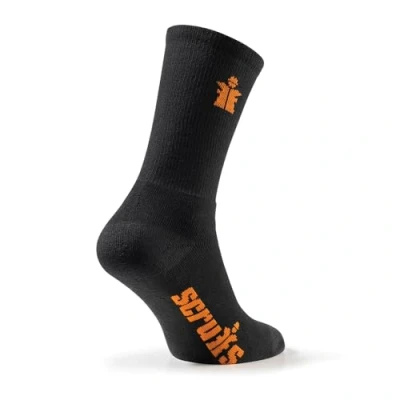 Image of Scruffs Worker Socks Black 3pk Size 7 9.5 / 41 43