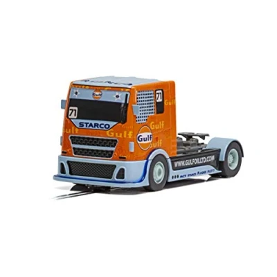Image of Scalextric Cars C4089 Team Truck Gulf No. 71 Toy Slot Car for use with Race Tracks or Set Small Kids Gift Ideas Boy/Girl Ages 5+, Accessories