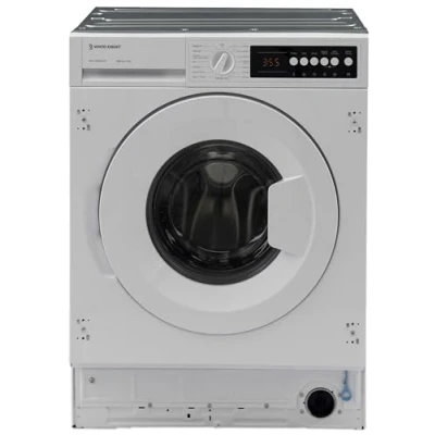 Image of White Knight WK ATBIWM814W 8kg 1400rpm Integrated Washing Machine, 15 Programmes, Delay Timer, D Rated H81.7 x W59.7 D54.4 (cm)