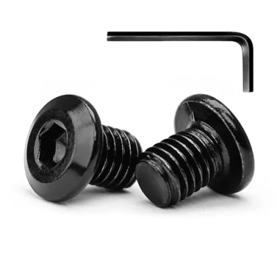 Image of MINHER M6 x 10mm 20Pcs Flat Head Hex Socket Cap Screws Bolts, Furniture 304 Stainless Steel 18 8, Full Thread (with Spanner)