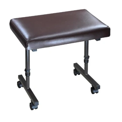 Image of Aidapt Height Adjustable Leg Rest Stool With Castors Feet and Easy Clean Material For Elderly Users Limited Mobility Aid