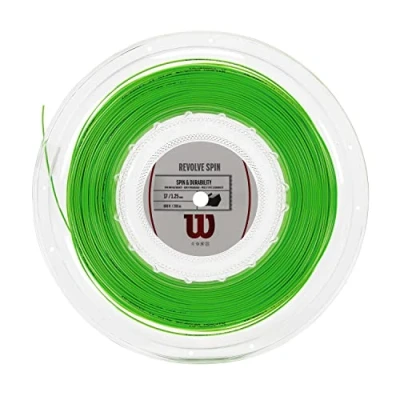 Image of Wilson Revolve Spin Tennis String Revolve, Polyester, 17, Diameter: 1.25 mm, Green, 200 m, 1 Roll