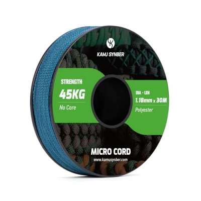 Image of Kamu Synber Micro Cord 1.18mm Paracord Braided Rope 30m Spool for Bracelet, Crafting, Jewelry Making, Key Chains Support 45kg Teal