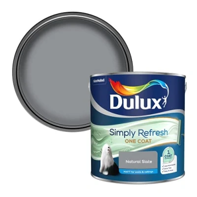 Image of Dulux Simply Refresh Matt Emulsion Paint Natural Slate 2.5 l (Pack of 1), 5382881