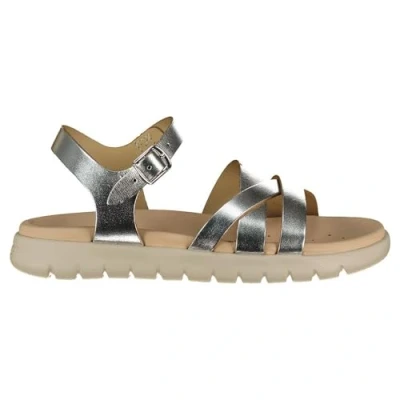 Image of Geox Girls J Soleima Gir Sandal, Silver, 1 UK