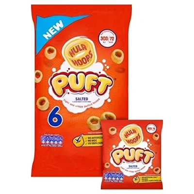 Image of Hula Hoops Puft Salted 15g x 6 per Pack of 2