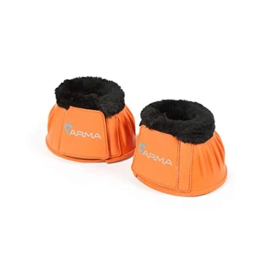 Image of Shires Over Reach/Fleece Trim boots 134F, orange black fur, XFull