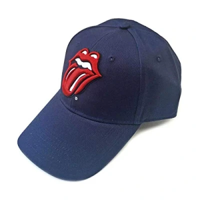 Image of The Rolling Stones Baseball Cap Classic Tongue Dark Blue