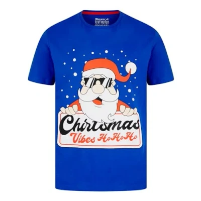 Image of Tokyo Laundry Men&#039;s &#039;Xmas Vibes&#039; Funny Novelty Printed Christmas T Shirt