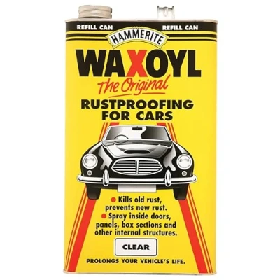 Image of HM Hammerite 2x 5litre Clear WaxOyl rust Proof Prevention Covering Refill all round rustproofing treatment. Its unique formula solves the problem of hidden once and for all.