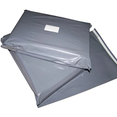 Image of 50 Grey Colour Plastic Polythene Peel + Seal Mailing Postal Bags Small Size 10 x 14&quot; / 250 350mm Self Packing Packaging Postage Mail Sacks Envelopes Mailers