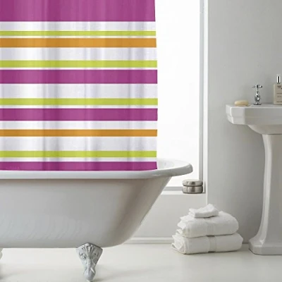 Image of Peva Shower Curtain Bright Stripe 180x180cm