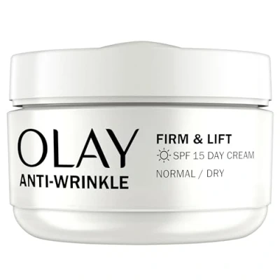 Image of Olay Anti Wrinkle Firm &amp; Lift Day Cream With SPF15, Helps To Visibly Reduce Fine Lines Wrinkles And Protects Against Premature Signs Of Ageing,50ml