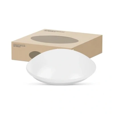 Image of Ledvance Wall and Ceiling Light with Integrated Sensor, Surface Circular 400 mm, Energy Saving, 24 W, Cold White, SF CIRC SEN V W 840 IP44 [Energy Class G]