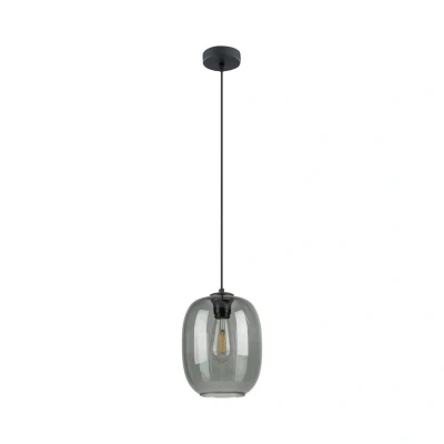 Image of TK Lighting Elio pendant light, glass, graphite, 1 bulb