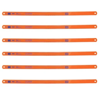 Image of LT Easiyl 6Pcs Hacksaw Blades 24TPI Bi Metal Saw Blade HSS Bimetal Cutting Edge 300mm Hacksaws for Stainless Steels Plastic Copper Cutting, Orange