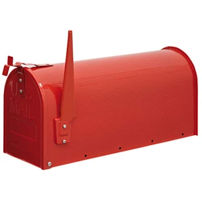 Image of ARREGUI USA Mail USA/R American Post Box Galvanised Steel The &quot;US Mailbox&quot; Classic with Red Flag, US Mailbox for Outdoor Use, Large (Magazines &amp; C4 Envelopes),