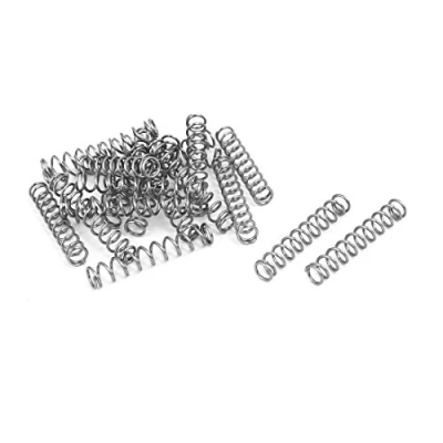 Image of sourcingmap Compression Spring,304 Stainless Steel,6mm OD,0.8mm Wire Size,35mm Free Length,Silver Tone,20Pcs