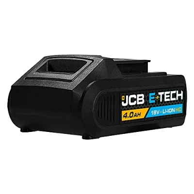 Image of JCB 18V 4.0Ah Rechargeable E TECH Lithium ION Battery, Compatible with Cordless &amp; Brushless Power Tools, LED Light Charge Indicator, 3 Year Warranty