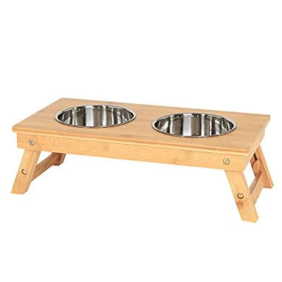 Image of Dog bowl feeding station pet food bar stand feeder for pets