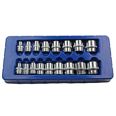 Image of US PRO 17pc 3/8 dr Shallow Sockets Set, Socket 6 Point 8 24mm 1376