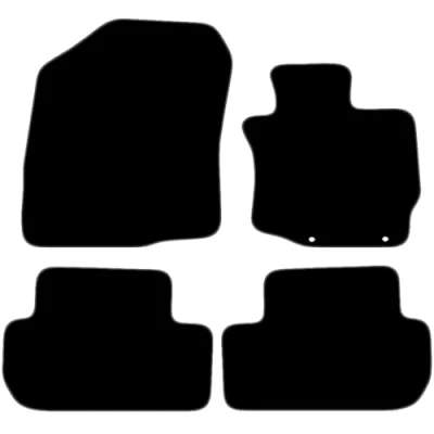 Image of Carsio Carpet Car Mats For Mitsubishi Outlander 2013+ Automatic Tailored Fit Floor Mat Set Complete Accessory Black Custom Fitted All Weather, Anti Slip Backing &amp; Grey Trim