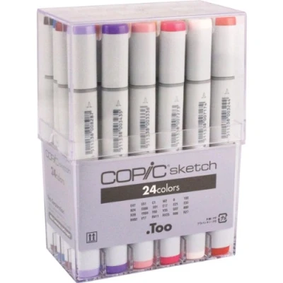 Image of Copic 21075524 Pens Sketch Set of 24, Multi Coloured